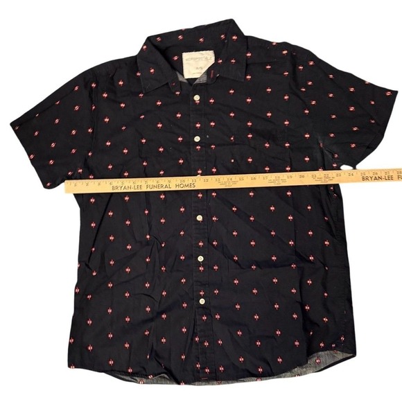 Aéropostale Men's XL Black Short Sleeve Button-Up Shirt Casual preppy timeless - Picture 6 of 8